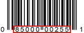 UPC Barcode Example